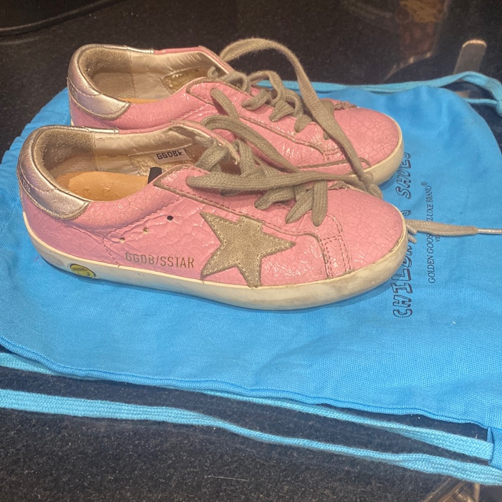 Golden Goose KidsSuper-Star cracked leather sneakers
